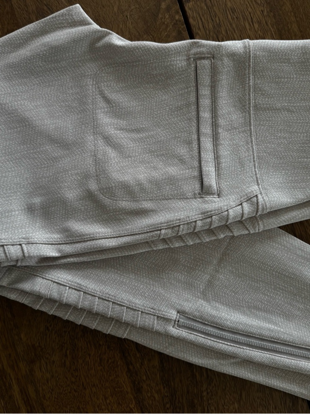 Athleta Light beige Textured Moto Leggings